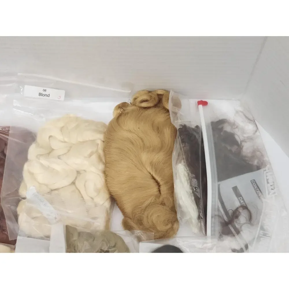 Doll Wig Weft Extensions Mohair Synthetic Hair Craft Supply Lot